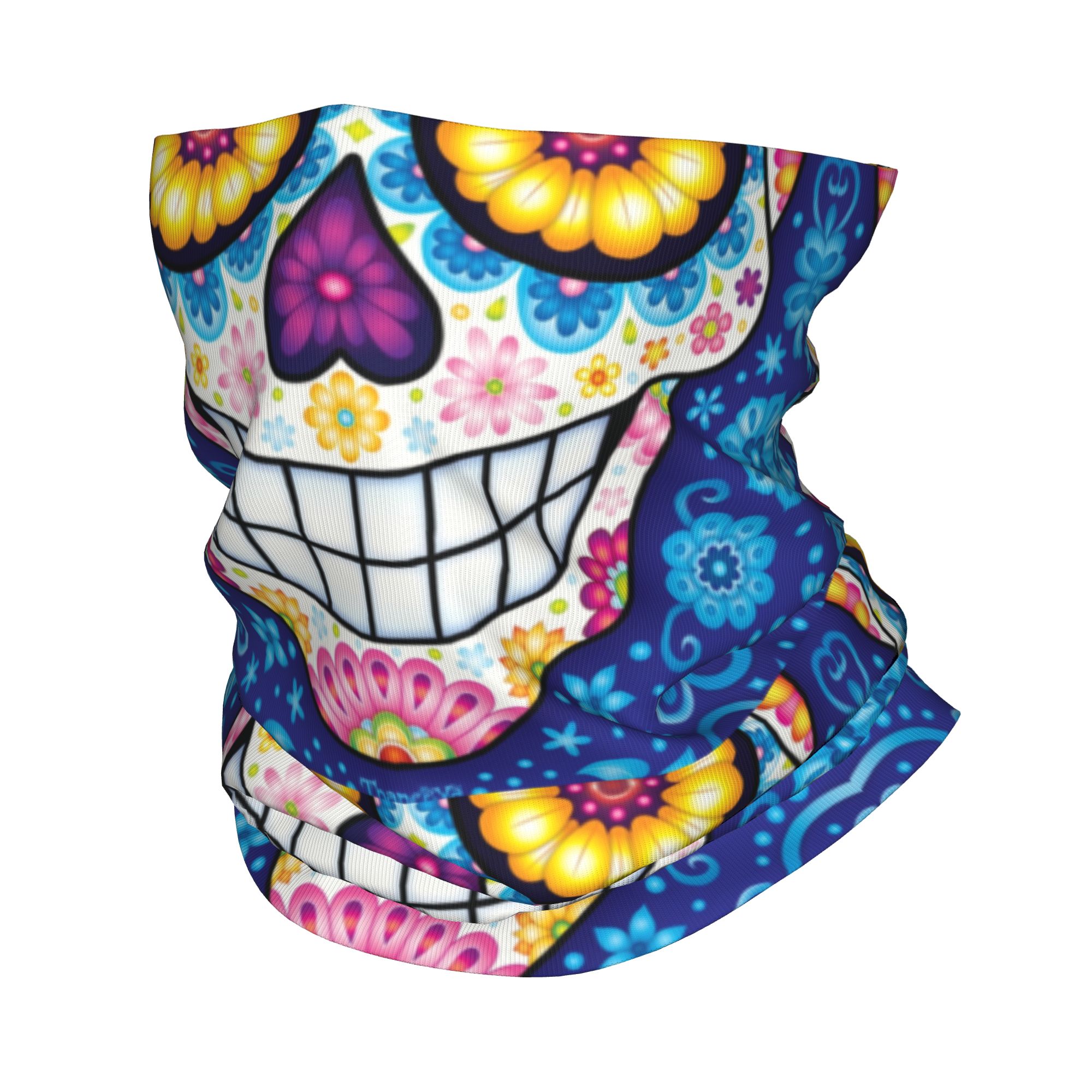 Neck Warmer Tube - カスタムデイ・オブ・ザ・デッドシュガースカルウィンターヘッドバンドネックウォーマーハイキングサイクリングチューブスカーフメキシカンスカルフェイスバンダナゲイター