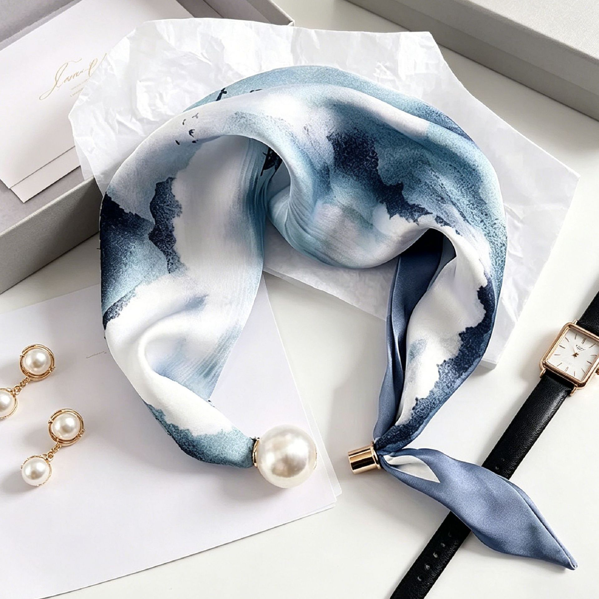 高級騎士パール磁気スカーフ女性夏多用途通気性ネッカチーフファ - Face Scarf Mask のレビューと価格