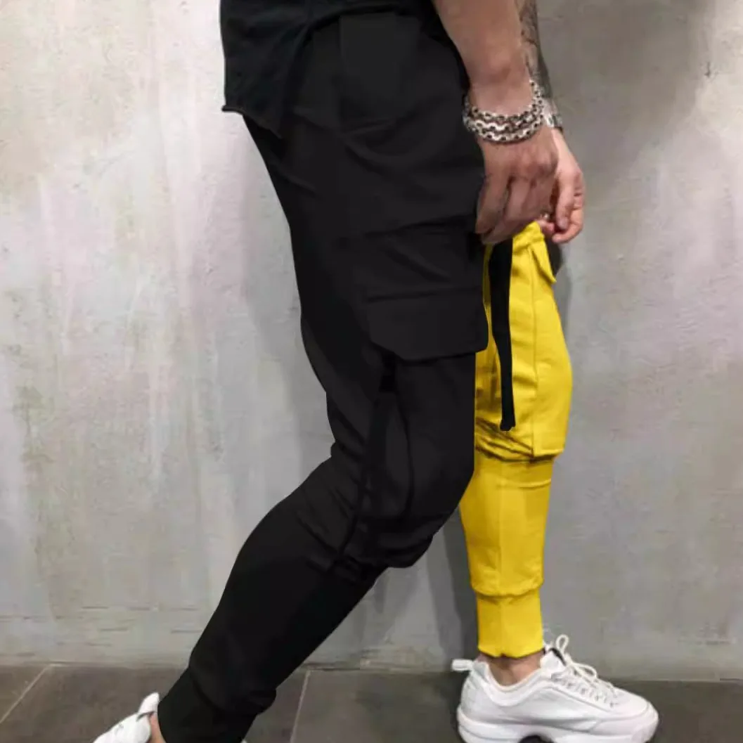 メンズジッパースプライシングアンクルバンドパンツマルチポケッ - Skinny Tie Men のレビューと価格