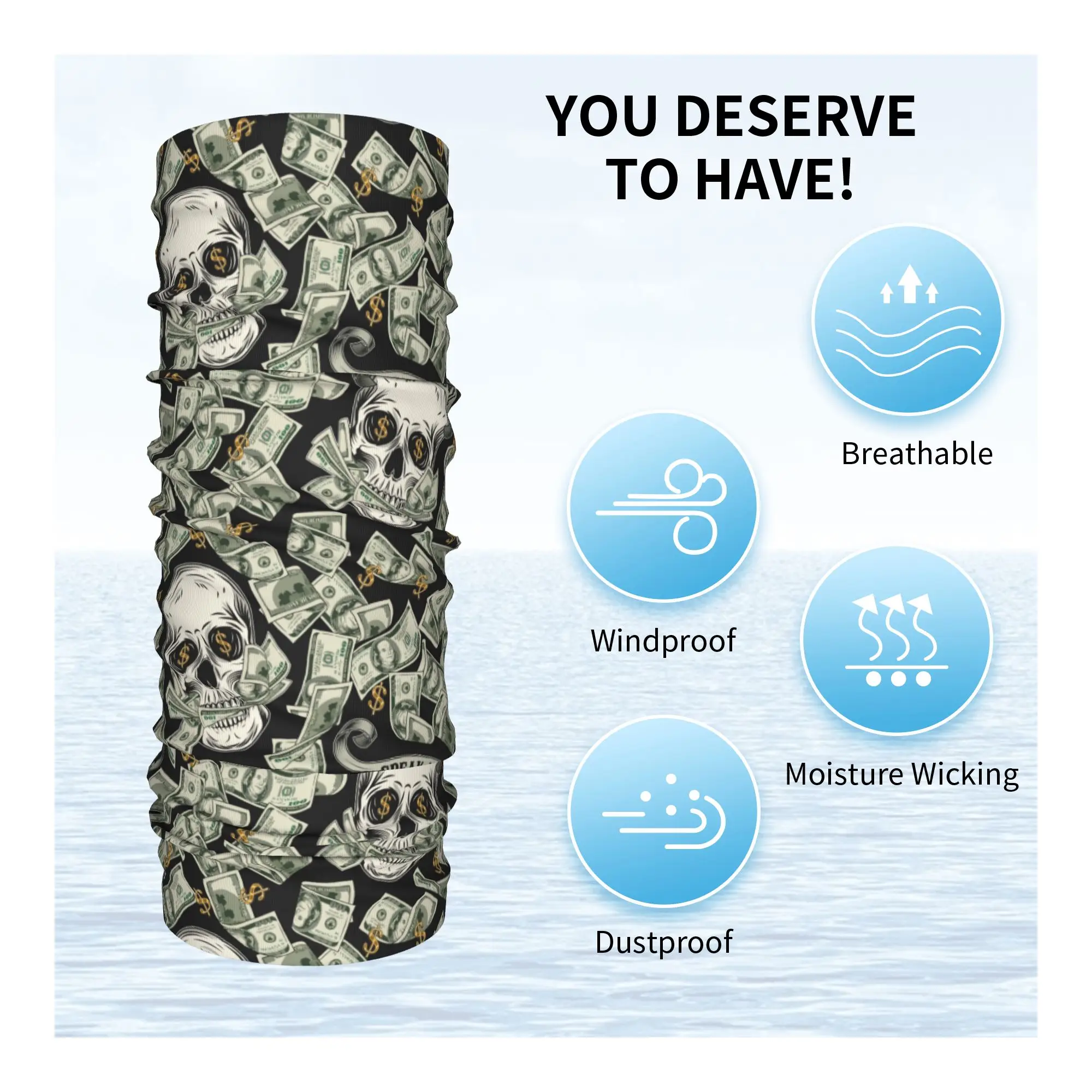 新しいドルスカルパターン冬ヘッドバンドネックウォーマー女性男 - Neck Warmer Tube のレビューと価格