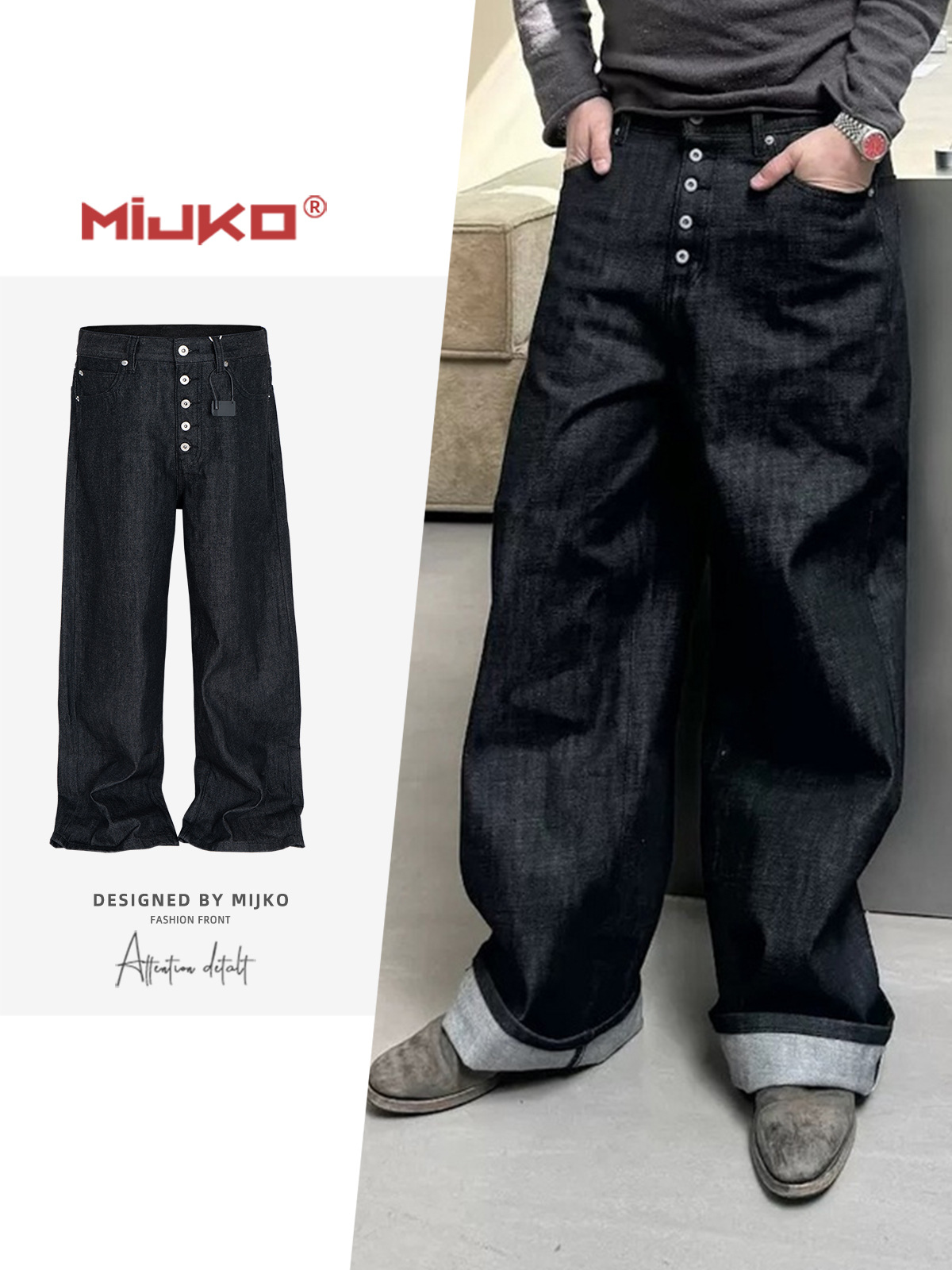 MIJKO ハイストリート クリーンフィット ドラック ブル - Levis Jeans 501 のレビューと価格