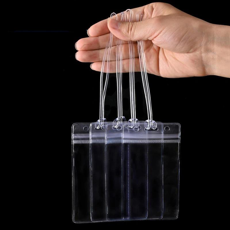 透明プラスチック製IDカードホルダー、標準カードサイズ対応、 - Lanyard Badge Holder のレビューと価格